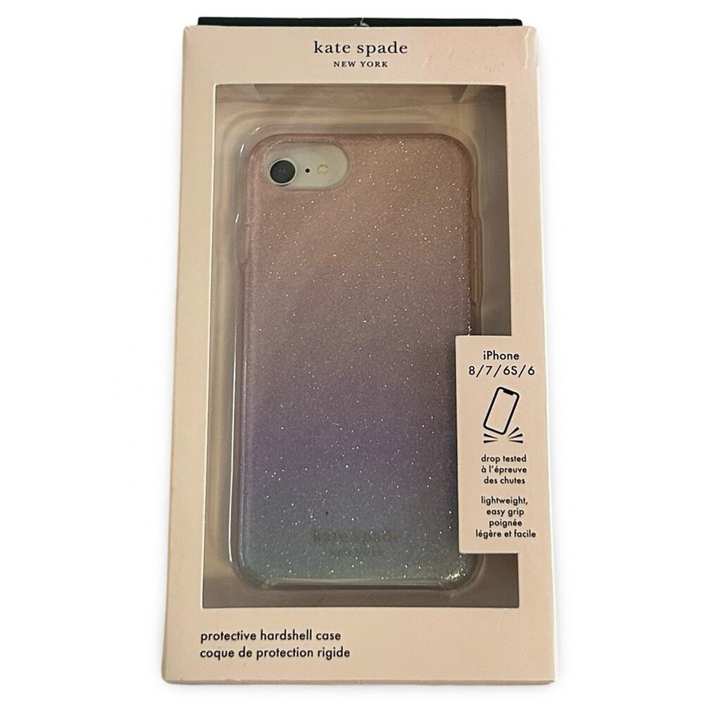 Kate Spade iPhone 8 / 7 / 6S / 6 Case NIB Designer Phone Case Pastels Glitter